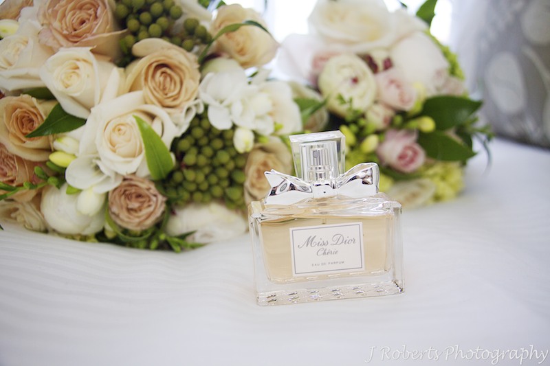 Bridal perfume Miss Dior Cherie - wedding photography sydney